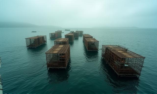 Norwegian salmon pens